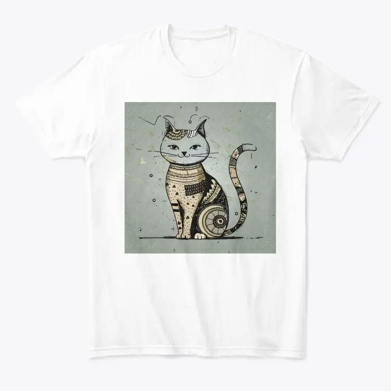 Whimsical Feline - Boho Minimalist Cat