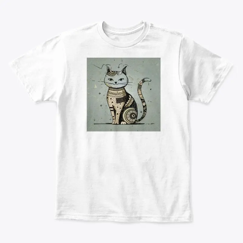 Whimsical Feline - Boho Minimalist Cat