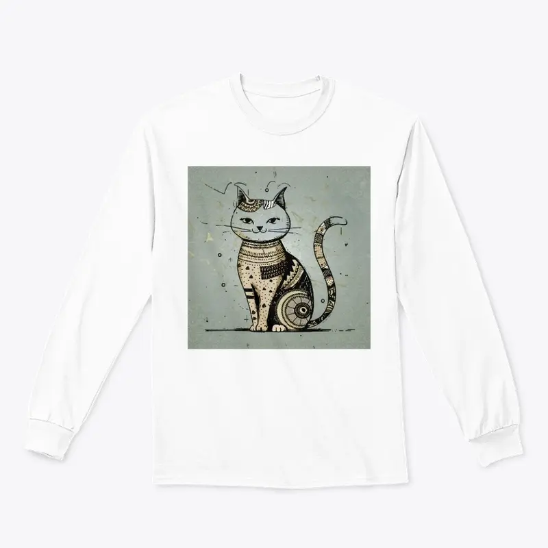 Whimsical Feline - Boho Minimalist Cat